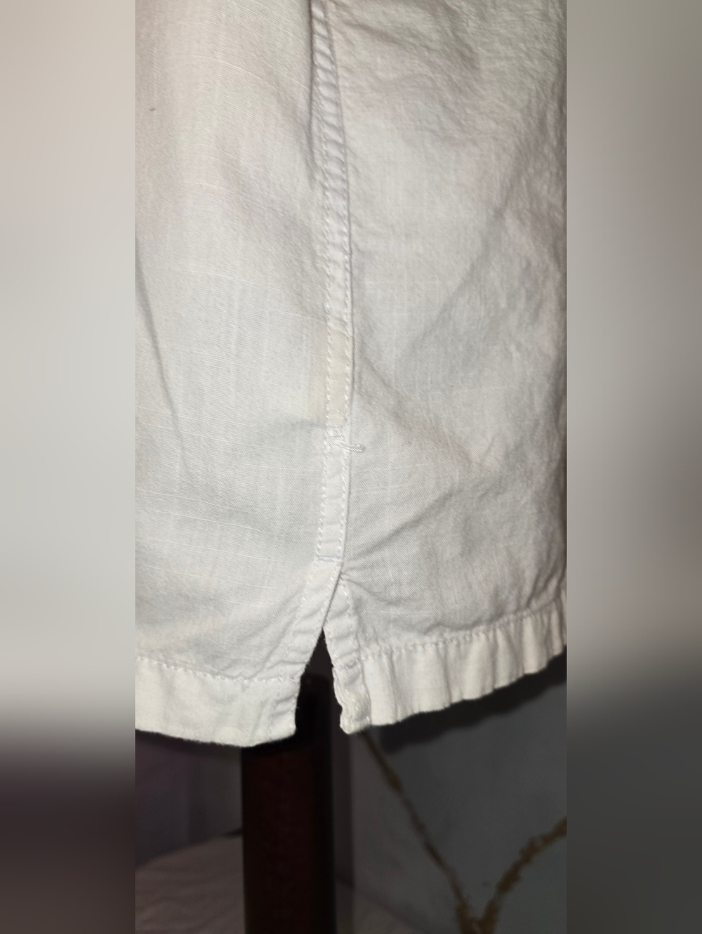 St Johns Bay 100% Cotton Short Sleeve Button Up Shirt White Two Chest Pockets L - Picture 5 of 8